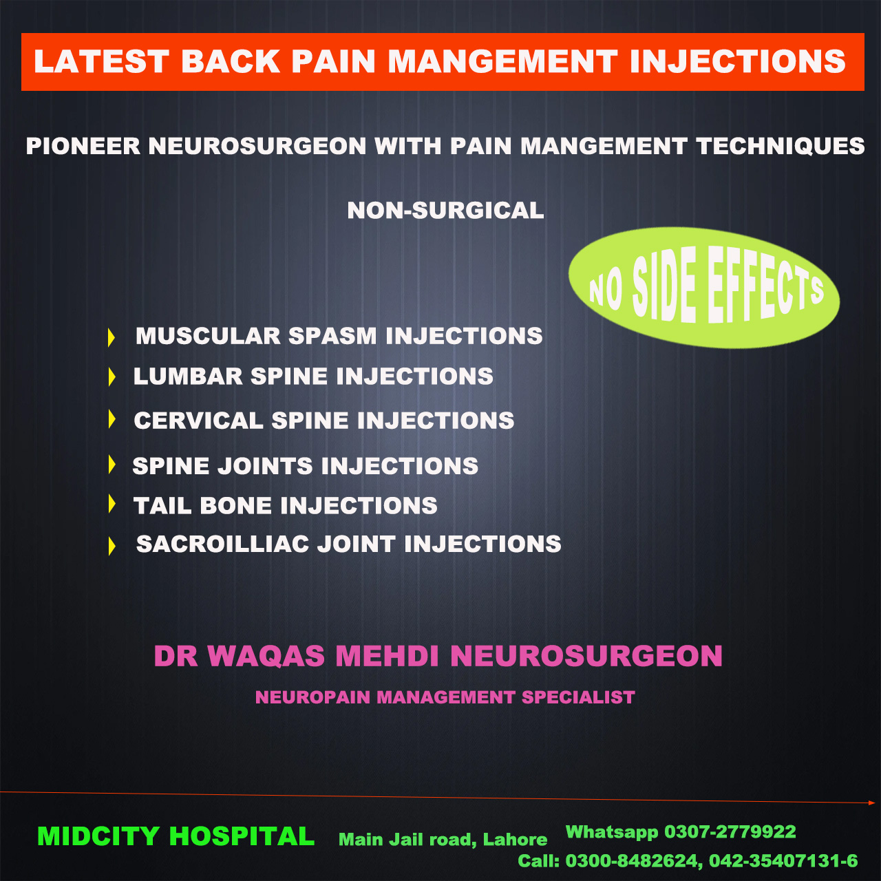 Neuro Pain Management Lahore Pakistan – Dr. Waqas Mehdi